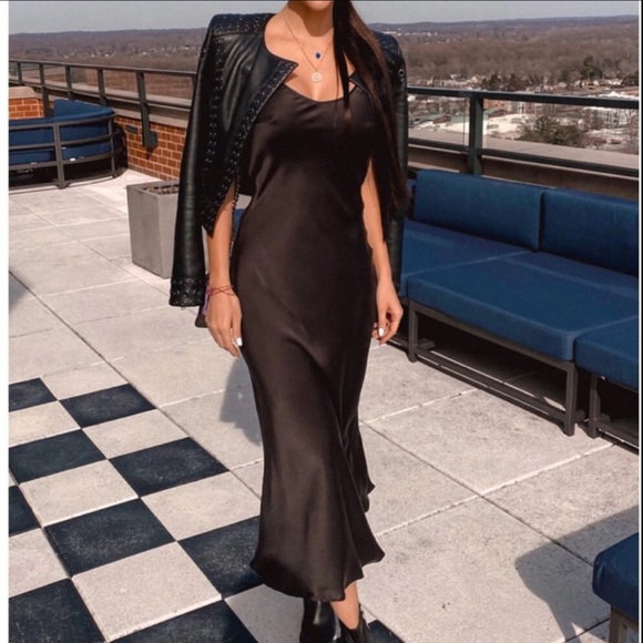 Express Maxi Satin Slip Dress - Picture 6 of 6